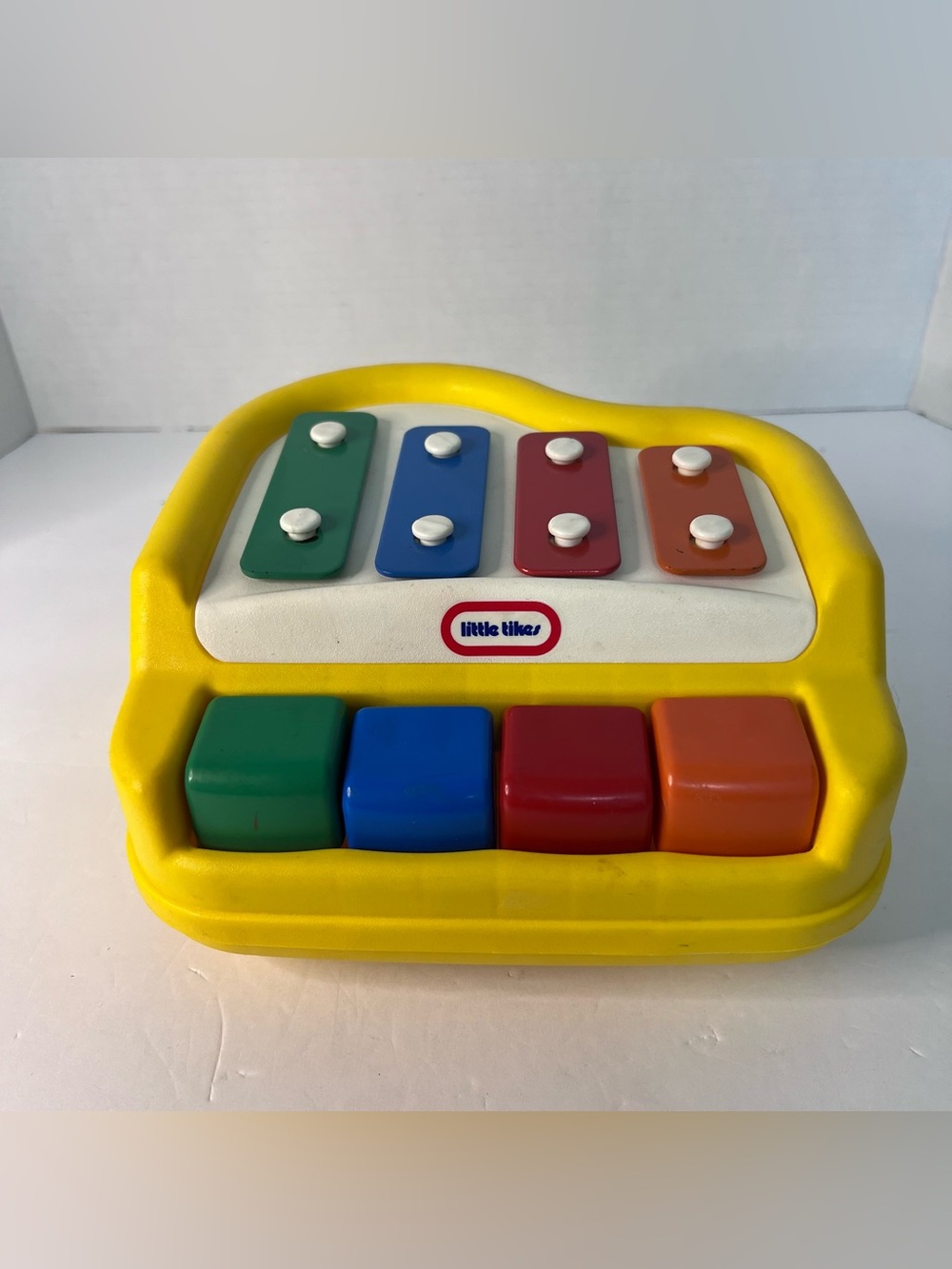 LITTLE TIKES Piano Xylophone Tap a Tune Yellow Toddler Musical BABY Toy VINTAGE
